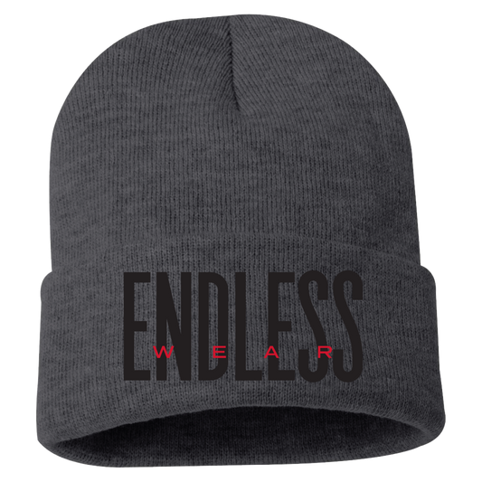 BLACK OUT LOGO CUFFED BEANIES